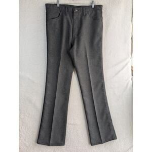 Vintage Wrangler 82HK Pants Mens 38x34 Gray Dress Slacks USA Made
